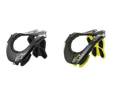 Soporte para cuello Alpinestars BNS Tech 2 2020 negro fluro amarillo motocross Foto 1 de 2