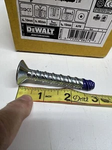 DeWALT 10 x 75mm Blue Tip Zinc CSK HD Screw Bolt - 50 Pack DFM1420480 FAST SHIP - Picture 1 of 7