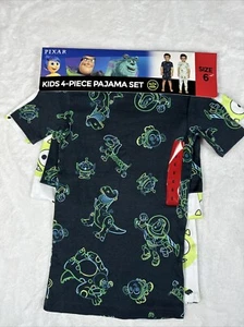 PIXAR Character Kid’s 4-Piece Pajama Set Size 6 - Picture 1 of 6