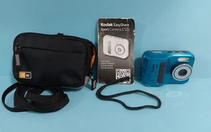 KODAK EASYSHARE SPORT C123 12 MP COMPACT DIGITAL CAMERA - METALLIC BLUE - TESTED - Picture 1 of 7
