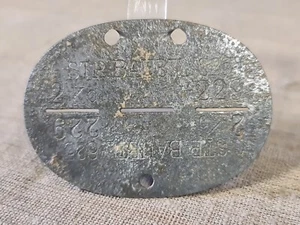 WW2 German Wermacht ID DOG TAG ( STR.BAUBTL 625. 2Kp. A .Nr.229) - Picture 1 of 8