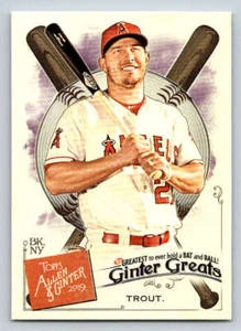 2019 Topps Allen and Ginter Ginter Greats #GG46 Mike Trout (ref 198643) - Picture 1 of 2