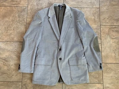 Blazer de pana gris largo de colección Farah 42 para hombre chaqueta deportiva parches en el codo Foto 1 de 4