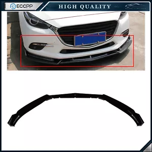For 2014-2018 Mazda 3 Painted Black Front Bumper Body Kit Lip 3PCS - Picture 1 of 5