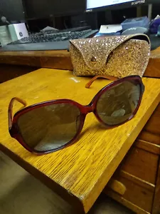 Juicy Couture 611/G/S Rectangular Sunglasses 08CQ Cherry Size: 58-16-135 w/case - Picture 1 of 11