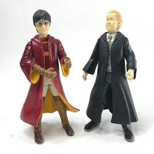 VTG Harry Potter Quidditch & Draco Malfoy Action Figures Lot - Picture 1 of 2