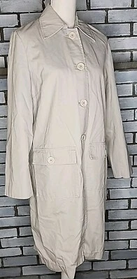 ☆ Chaqueta gabardina Hanna Andersson para mujer manga larga talla mediana caqui beige Foto 1 de 4