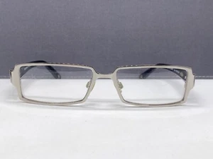 Eyeglasses Frames woman Black Silver Chrome Rectangular Farway 8 Medium - Picture 1 of 11