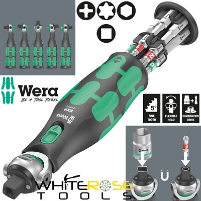 Wera Compact Screwdriver Socket Wrench Zyklop Pocket Imperial Set 1 13pc 8009 - Image 1 of 4