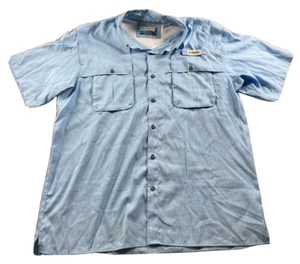 Magellan Outdoors Fish Gear Button Shirt Mens Size XL Blue Camping Fishing - Picture 1 of 6