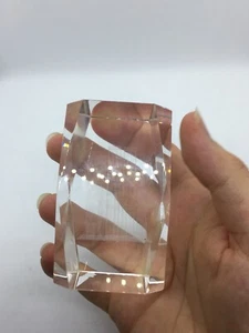 Recuerdo de vidrio transparente vintage de las Torres Gemelas de la ciudad de Nueva York tal como está - Imagen 1 de 12