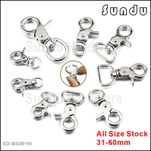 Schlüsselanhänger Clip drehbar Karabiner Drehverschlüsse Clip Druckknopf Handtasche silber 10-500 Stück - Bild 1 von 16