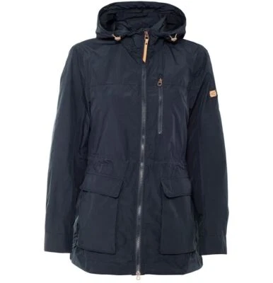 CAMEL ACTIVE Damen Jacke Übergangsjacke Mantel Kapuze blau Gr 38 NEU - Bild 1 von 4