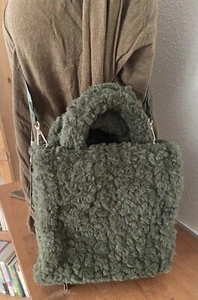 A New Day Olive Green Midi Boxy Satchel Handbag Crossbody New With Tags - Picture 1 of 8