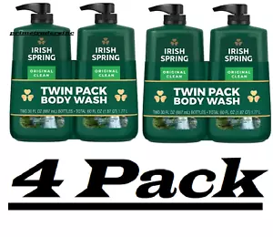 Irish Spring Body Wash for Men, Original Clean, 30 oz., 4 pk. - Picture 1 of 7