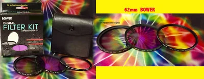 BOWER FILTER KIT 62mm CPL UV FLD - Circular Polarizer, Ultraviolet, Fluorescent  - Image 1 of 4