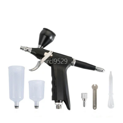 Mini Airbrush Compressor Kit Dual Action Spray Gun Model for Paint Tattoo 0.3mm - Image 1 of 4