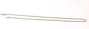 14K yellow gold rope chain link necklace 3.6g 18" estate 1.68mm vintage - Picture 1 of 8