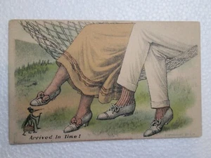 Antique c1917 Postcard Anthropomorphic Mosquito Arrived In Time Unused - Picture 1 of 4
