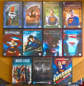 Superman 10x DVD Movie Set Justice League Batman Man Of Steel more R2 DC - Picture 1 of 1