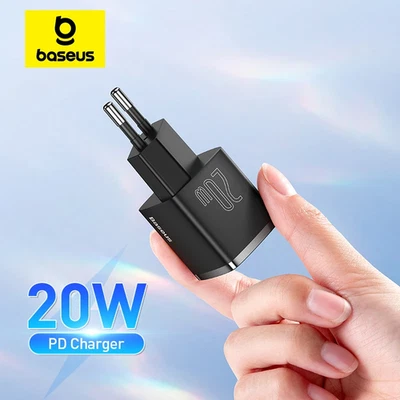 Cargador Baseus USB Tipo C 20W Portátil USB C Cargador Soporte Tipo C Para iPhone Foto 1 de 4
