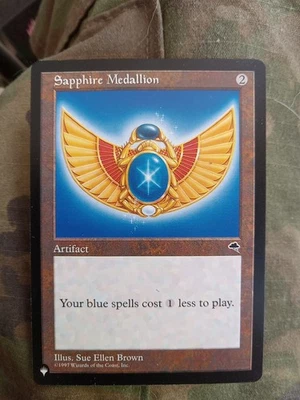 MTG Magic the Gathering Sapphire Medallion (306/350) Tempest NICE VERY LP CARD - Image 1 of 2