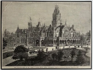 Harper's Weekly Zeitungsartikel Zeichnung Linden Towers - Menlo Park, ca - 1879 - Bild 1 von 6