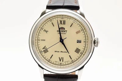 [N MINT] ORIENT Bambino Mechanical Automatic Men's Watch Leather SAC00009 Japan - Image 1 of 4