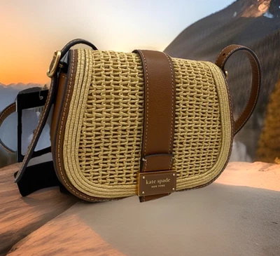 Bolso Bandolera Kate Spade New York Mini Nuevo con Etiquetas Silla de Paja en Arcilla Caverna Foto 1 de 4