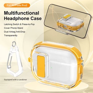 Shockproof Armor Lock Case with KeychainFor Apple AirPods 4th Gen/Pro 2 - Picture 1 of 21
