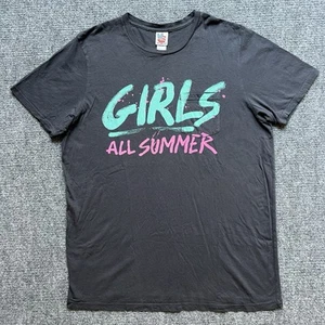 Junk Food Girls All Summer Graphic T-shirt Men Large Gray Black - Picture 1 of 7