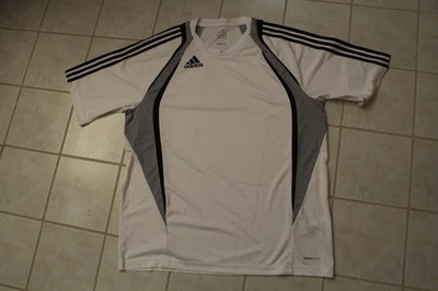 Camiseta deportiva de fútbol Adidas para hombre X-Large ClimaCool - blanca negra plateada Foto 1 de 4