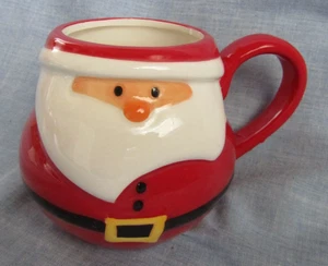 LARGE 3-3/4" SANTA CLAUS CERAMIC COFFEE OR HOT COCOLATE MUG CUP - Picture 1 of 4