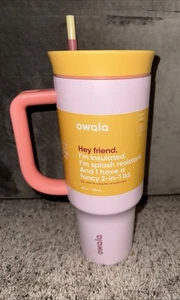 Owala C06201 Travel Tumbler, Stainless Steel, Candy Store (Yellow/Pink), 40 oz. - Picture 1 of 5