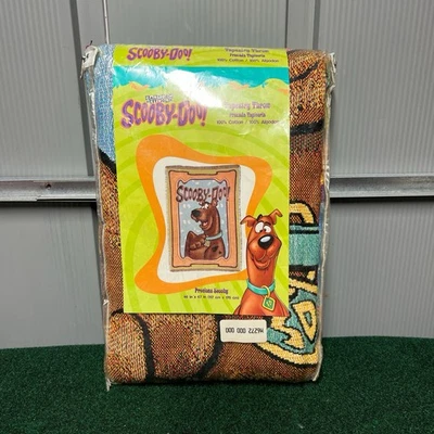 Vintage 1999 Scooby Doo Cartoon Network Tapestry Throw 100% Cotton 46x67 NIP - Image 1 of 4