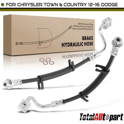 2x Manguera hidráulica de freno para Dodge Grand Caravan Chrysler Ram trasera izquierda y derecha Foto 1 de 4