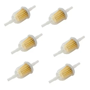 6 x Small Petrol In-Line Universal Clear Fuel Filters Fits 6 or 8mm Pipe Filter - Picture 1 of 1
