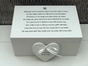 Personalised Memory Box Loved One ~ DAD ~ Or Any Name ~ Bereavement Loss - Picture 1 of 4