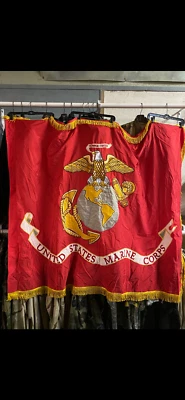 Bandera Organizacional USMC - Nueva - Emisión EE. UU. - Hecha en EE. UU. - NSN # 8345-01-268-8226 Foto 1 de 4
