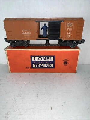 Lionel X3464 Postwar Operating Box Car New York Central Sys Orange Original - Image 1 of 4