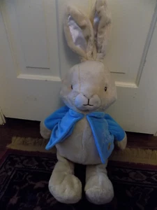 Kids Preferred BEATRIX POTTER Plush PETER RABBIT Embroidered Blue Jacket 23" EC - Picture 1 of 8