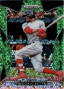 2019 Panini Prizm Prizms Lime Green Donut Circles #180 Mookie Betts /199 - NM-MT