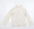 isle Womens White Jacket Coat Size 10