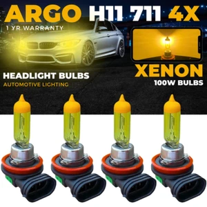 H11 Xenon Yellow Amber Front Fog Light 100w 711 PGJ19-2 DRL Headlight Bulbs - Picture 1 of 11