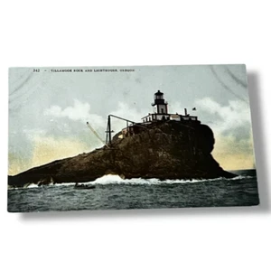AK Tillamook Felsen und Leuchtturm Oregon geteilte Rückseite Karte D283 - Bild 1 von 2