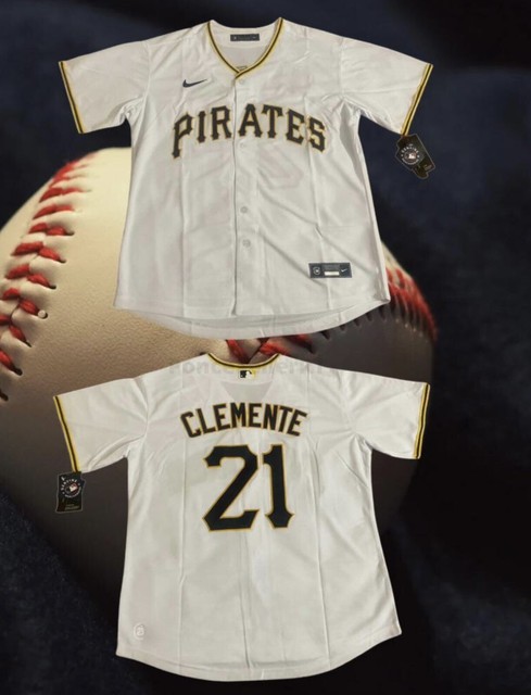 Men's Pittsburgh Pirates Roberto Clemente Nike White Home Replica Player  Name Jersey