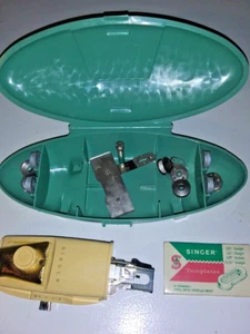 Vintage Singer Oval Clam Shell Singer Buttonholer Attachment Case  489500 - Picture 1 of 2