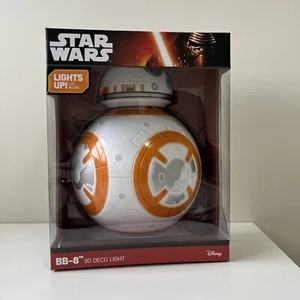 NEW Disney Star Wars BB-8 Droid 3D Deco Light Up LED Wall Light with 3D Stickers - Picture 1 of 7