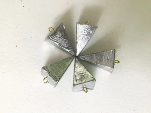 10PCS. 6OZ PYRAMID SINKERS LEAD FISHING WEIGHTS FREE SHIPPING - Picture 1 of 2