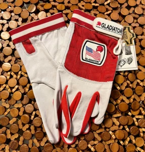 Large Red Handball Gloves Leather Spandex - Picture 1 of 3